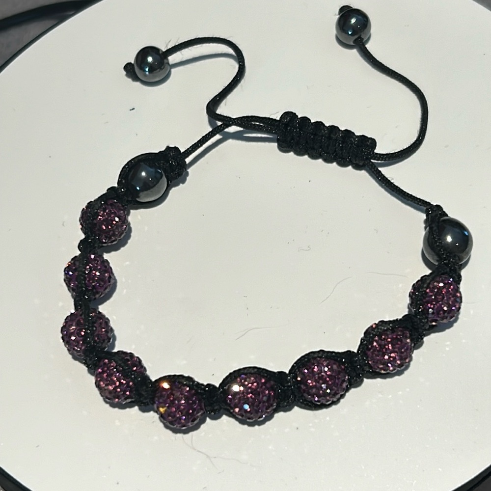 #23 Adjustable Beads, And Onyx Bracelet